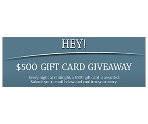 Register for a Chance to Win a $500 Gift Card Every Night!