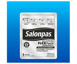 Free Sample of Salonpas Lidocaine FLEX Patch for Pain Relief