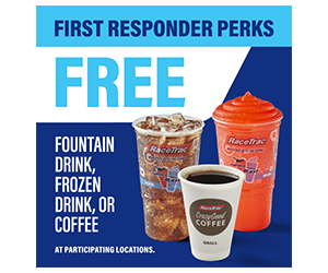 Enjoy a Free Daily Drink for First Responders at RaceTrac – Choose Coffee, Fountain, or Frozen!