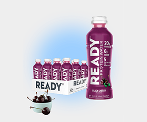 Get Your Free Sample of Ready® Protein Water – Black Cherry Flavor!