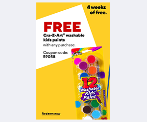 Get Free Cra-Z-Art Washable Paints for Kids at Staples!