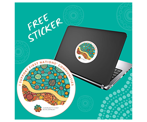 Free Sticker to Support First Nations Communities - Community First Development