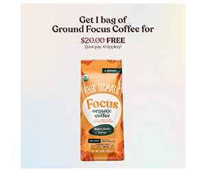 Get Your Free Four Sigmatic Focus Coffee - Just Pay Shipping!