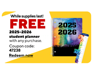 Claim Your Free 2025-2026 Student Planner with Staples Coupon!