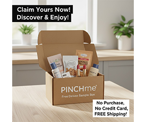 Free Deluxe Sample Box from PINCHme - Claim Yours Today!
