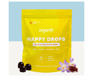 Organifi Happy Drops - Free Sample of Mood-Boosting Gummies!