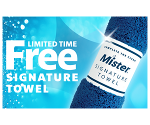 Claim Your Free Signature Towel from Mister Car Wash - Perfect for a Pristine Shine!